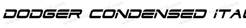 Dodger Condensed Italic字体转换